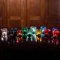 British Colour Standard Handmade Assorted Coloured Tealight Holder